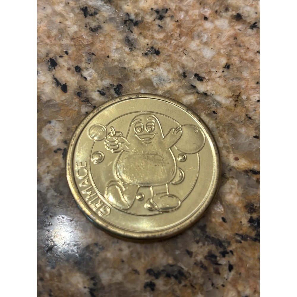 Grimace Worlds Entertainment Largest McDonald's Souvenir Gold Tone Coin Token